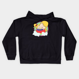 Mother and daughter together Kids Hoodie